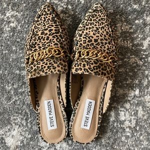 Steve Madden Forever Chain Leopard Mules